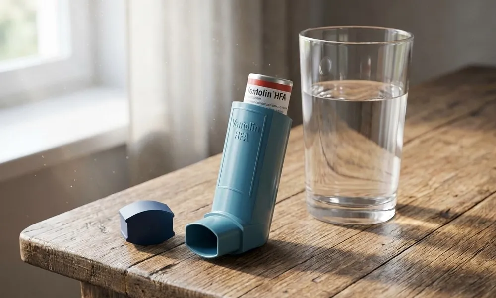 Het gebruik van een astma-inhalator tijdens het vasten